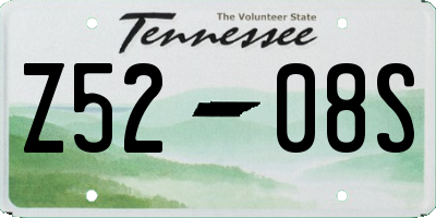 TN license plate Z5208S