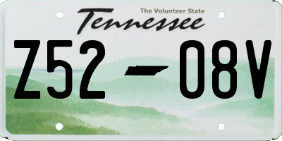 TN license plate Z5208V