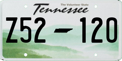 TN license plate Z5212O