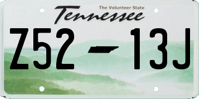 TN license plate Z5213J