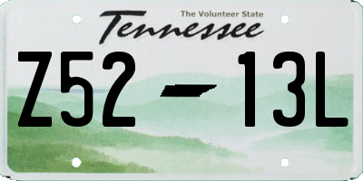 TN license plate Z5213L
