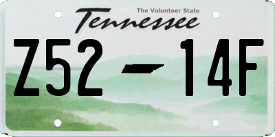 TN license plate Z5214F