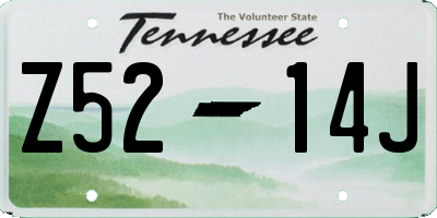 TN license plate Z5214J