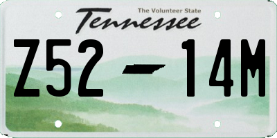 TN license plate Z5214M
