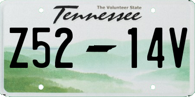 TN license plate Z5214V