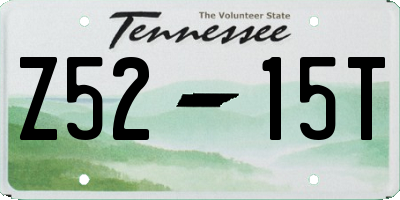 TN license plate Z5215T