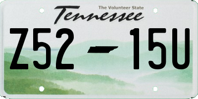 TN license plate Z5215U