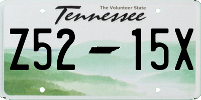 TN license plate Z5215X