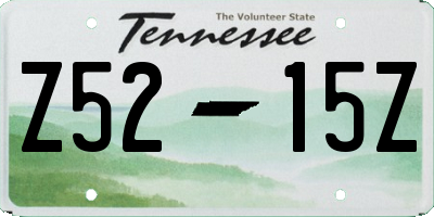 TN license plate Z5215Z