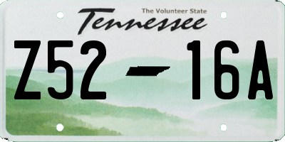 TN license plate Z5216A