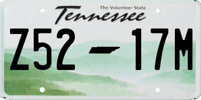 TN license plate Z5217M