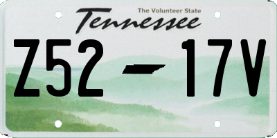 TN license plate Z5217V