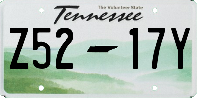 TN license plate Z5217Y