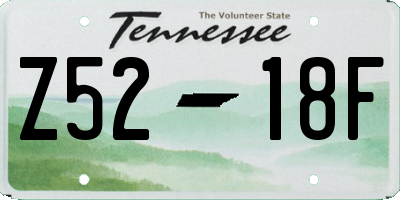 TN license plate Z5218F