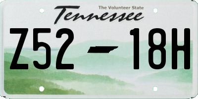 TN license plate Z5218H