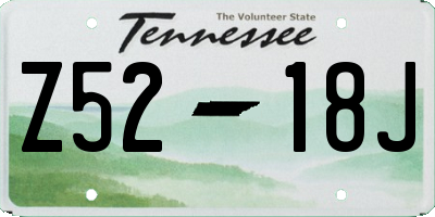 TN license plate Z5218J