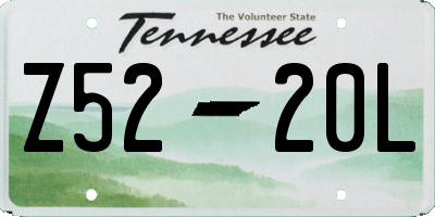 TN license plate Z5220L
