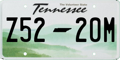 TN license plate Z5220M