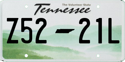 TN license plate Z5221L