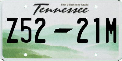 TN license plate Z5221M