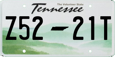 TN license plate Z5221T