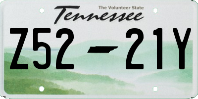 TN license plate Z5221Y