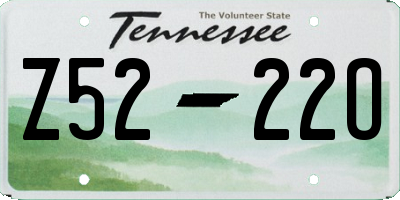 TN license plate Z5222O