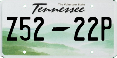 TN license plate Z5222P