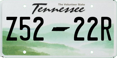 TN license plate Z5222R
