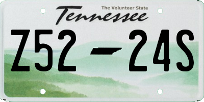 TN license plate Z5224S