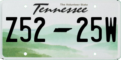 TN license plate Z5225W