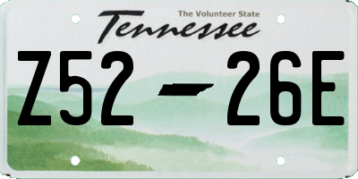 TN license plate Z5226E