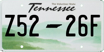 TN license plate Z5226F