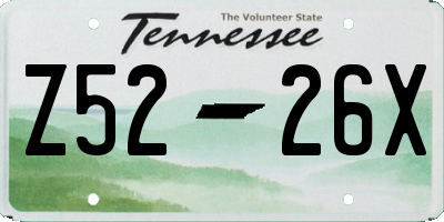 TN license plate Z5226X