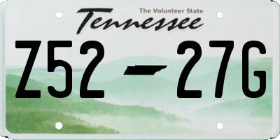 TN license plate Z5227G