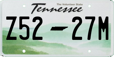 TN license plate Z5227M