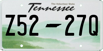 TN license plate Z5227Q