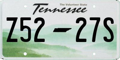 TN license plate Z5227S
