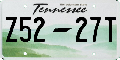 TN license plate Z5227T