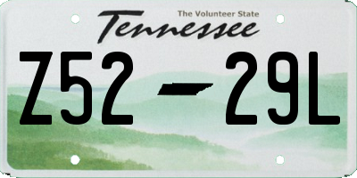 TN license plate Z5229L