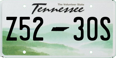TN license plate Z5230S