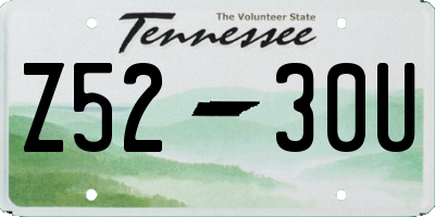 TN license plate Z5230U