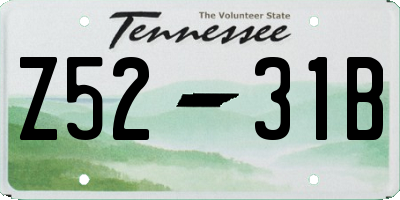 TN license plate Z5231B