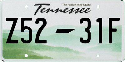 TN license plate Z5231F