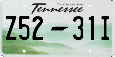 TN license plate Z5231I