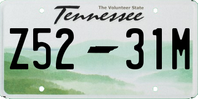 TN license plate Z5231M