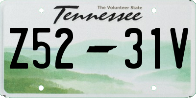 TN license plate Z5231V