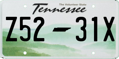 TN license plate Z5231X