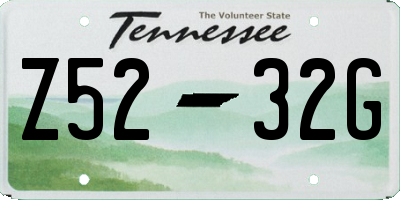 TN license plate Z5232G