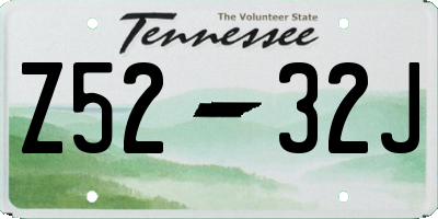 TN license plate Z5232J